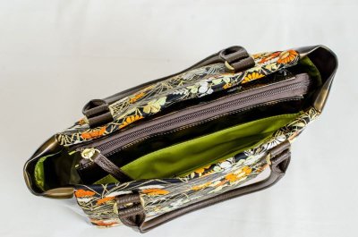 Photo2: 【K4434-BLKF-L12A】Handbag made of Japanese traditional OBI