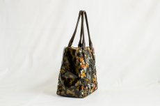 Photo2: 【K4434-BLKF-L12B】Handbag made of Japanese traditional OBI (2)