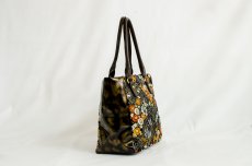 Photo2: 【K4434-BLKF-L12C】Handbag made of Japanese traditional OBI (2)