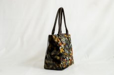 Photo4: 【K4434-BLKF-L12C】Handbag made of Japanese traditional OBI (4)