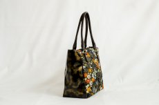 Photo2: 【K4434-BLKF-L12D】Handbag made of Japanese traditional OBI (2)