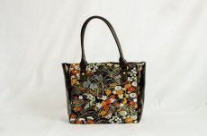 Photo3: 【K4434-BLKF-L12D】Handbag made of Japanese traditional OBI (3)