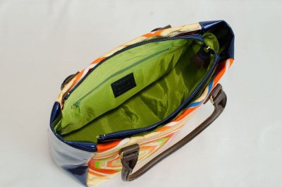 Photo2: 【K4434-ORGT-L12D】Handbag made of Japanese traditional OBI