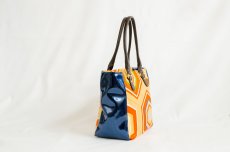 Photo3: 【K4434-ORGT-L12D】Handbag made of Japanese traditional OBI (3)