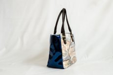 Photo2: 【K4434-SILV-L12A】Handbag made of Japanese traditional OBI (2)