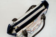 Photo5: 【K4434-SILV-L12B】Handbag made of Japanese traditional OBI (5)