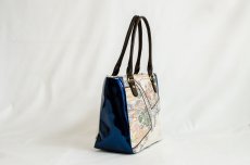 Photo2: 【K4434-SILV-L12C】Handbag made of Japanese traditional OBI (2)