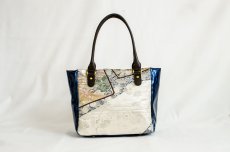 Photo3: 【K4434-SILV-L12C】Handbag made of Japanese traditional OBI (3)