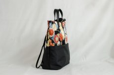 Photo2: 【K4942-BLKG-L12A】Backpack made of Japanese traditional OBI (2)