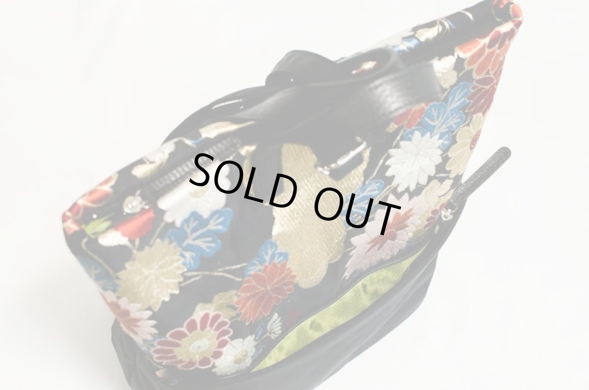 Photo7: 【K4942-BLKG-L12B】Backpack made of Japanese traditional OBI (7)