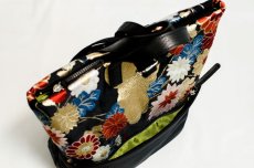 Photo7: 【K4942-BLKG-L12A】Backpack made of Japanese traditional OBI (7)
