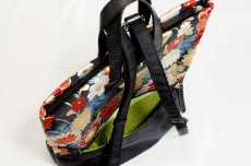 Photo8: 【K4942-BLKT-L12C】Backpack made of Japanese traditional OBI (8)
