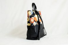 Photo2: 【K4942-BLKG-L12B】Backpack made of Japanese traditional OBI (2)