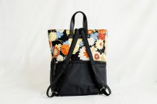 Photo3: 【K4942-BLKG-L12C】Backpack made of Japanese traditional OBI (3)