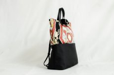 Photo4: 【K4942-BLKT-L12A】Backpack made of Japanese traditional OBI (4)