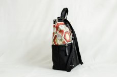 Photo2: 【K4942-BLKT-L12B】Backpack made of Japanese traditional OBI (2)