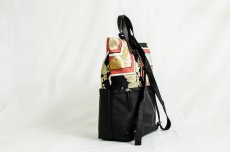 Photo2: 【K4942-BLKT-L12C】Backpack made of Japanese traditional OBI (2)