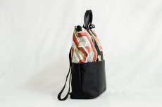 Photo4: 【K4942-BLKT-L12C】Backpack made of Japanese traditional OBI (4)