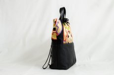 Photo4: 【K4942-BLKW-L12A】Backpack made of Japanese traditional OBI (4)