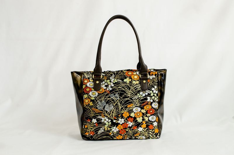 Japanese embroidery bag black and Khaki – K2JapanBCN